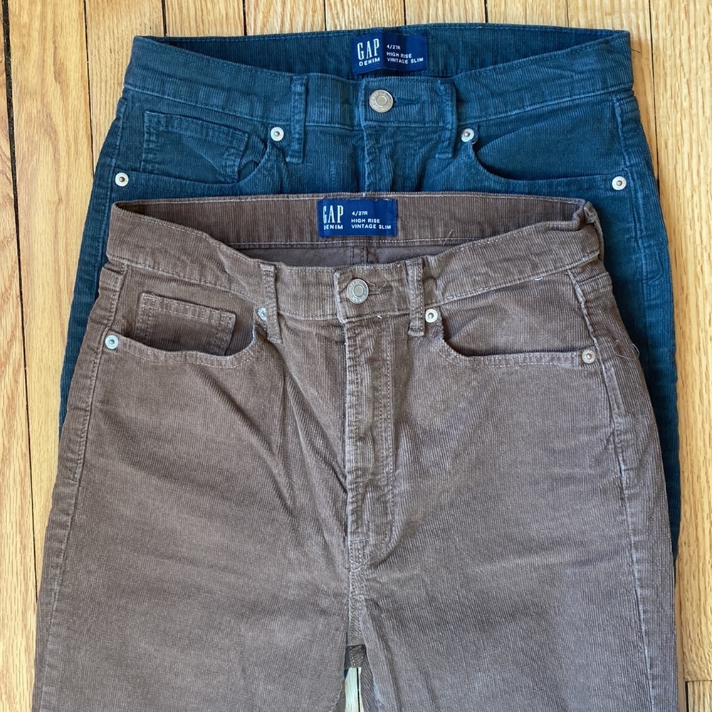 GAP High Rise Vintage Slim Corduroy | Sz 4/27R